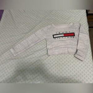 Tommy Hilfiger Light Gray Logo Crop Top